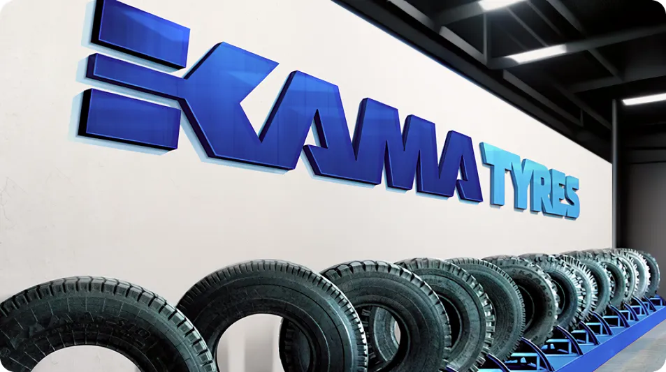 стенд с колесами и логотипом kamatyres стенд с колесами и логотипом kamatyres